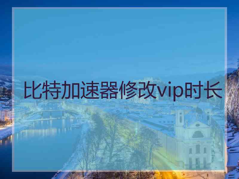 比特加速器修改vip时长