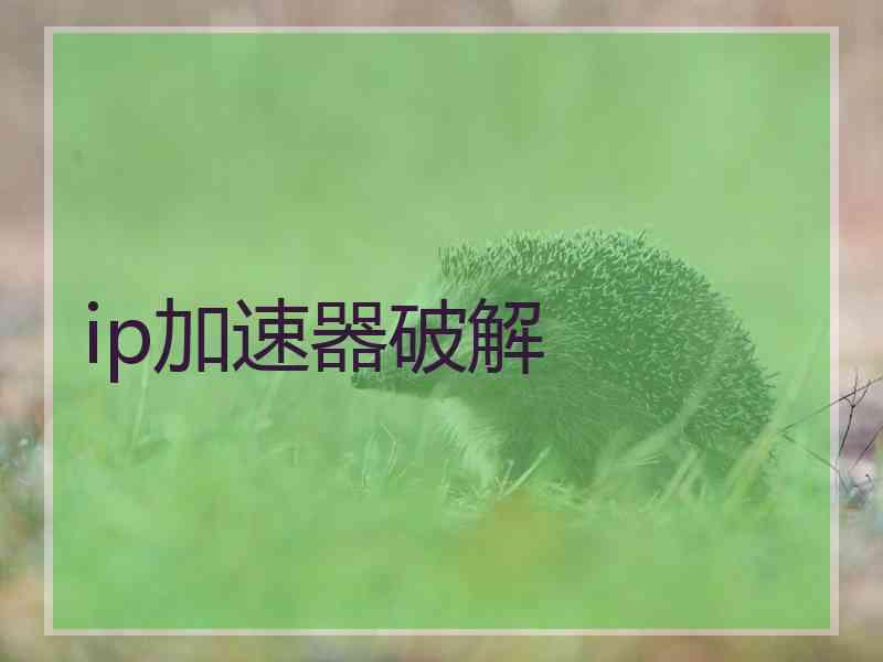 ip加速器破解